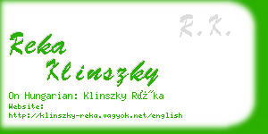 reka klinszky business card